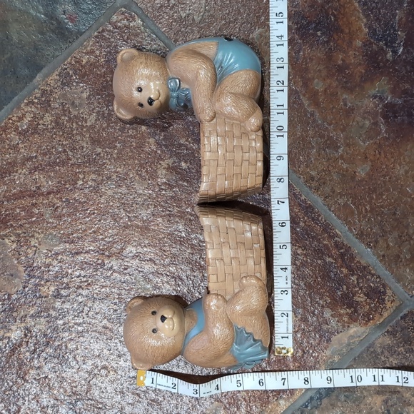 Vintage Teddy Bear Wall Shelves with Baskets - Set Of 2 - Picture 8 of 8